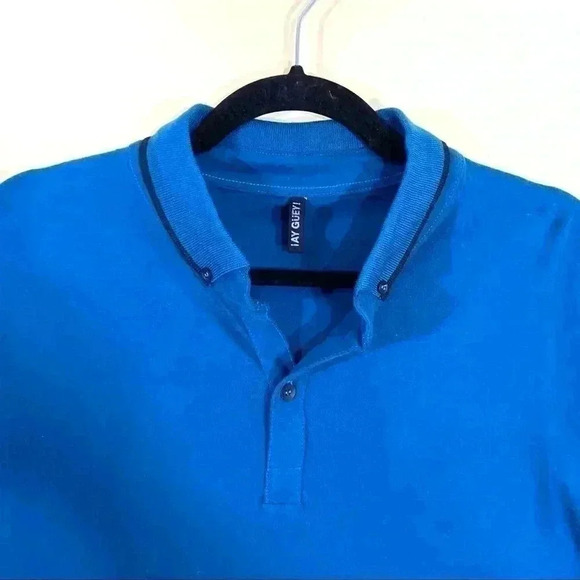 Ay Guey Blue Skull Aztec Short Sleeve Polo Shirt - Picture 8 of 13